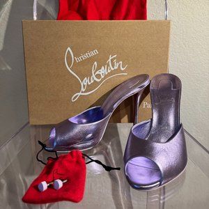 CHRISTIAN LOUBOUTIN Me Dolly Metallic Leather Lilac - 38